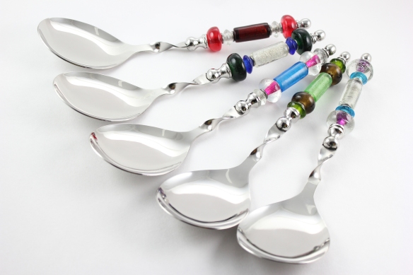 Personalise your gifts with interchangeable glass beaded Serving Spoons