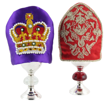 Egg Cosies designed to commemorate the Jubilee